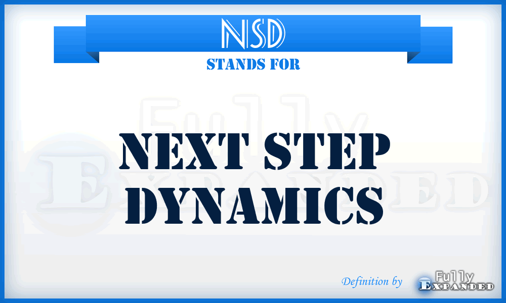 NSD - Next Step Dynamics