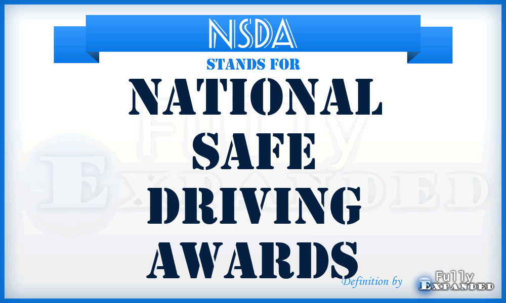 NSDA - National Safe Driving Awards