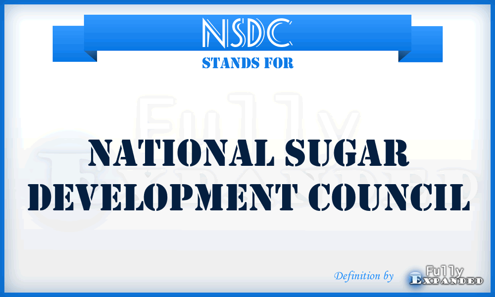 NSDC - National Sugar Development Council