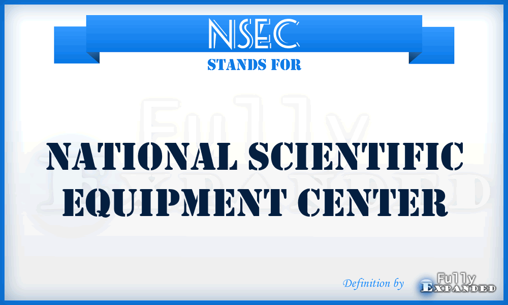 NSEC - National Scientific Equipment Center