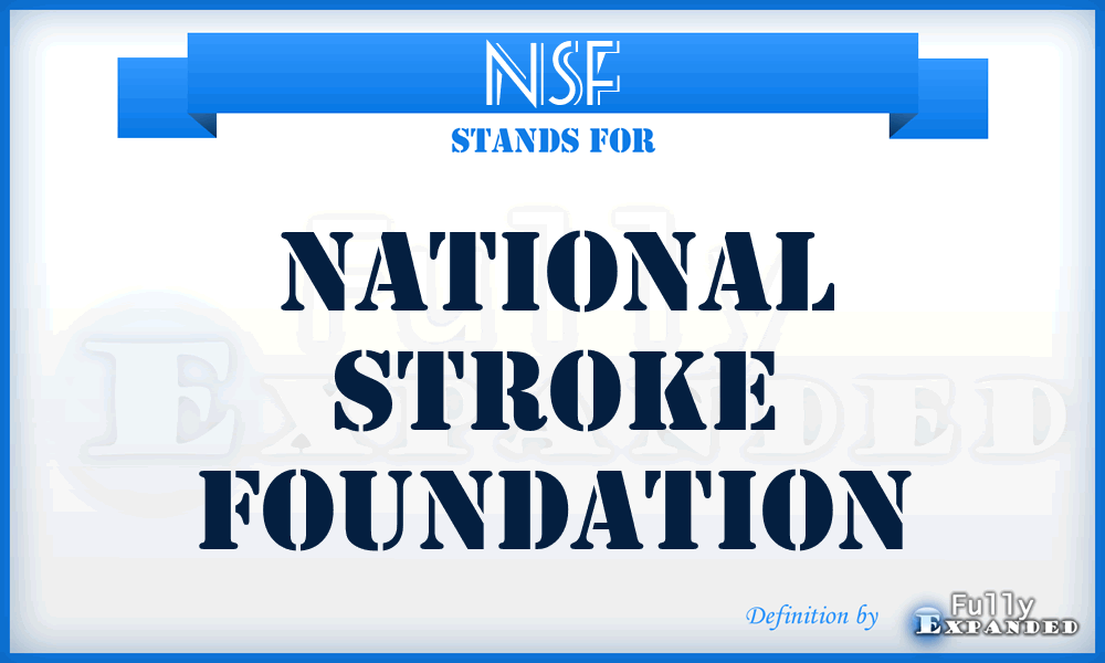 NSF - National Stroke Foundation