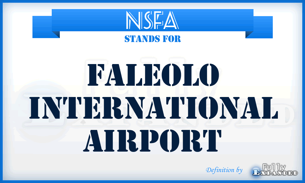 NSFA - Faleolo International airport