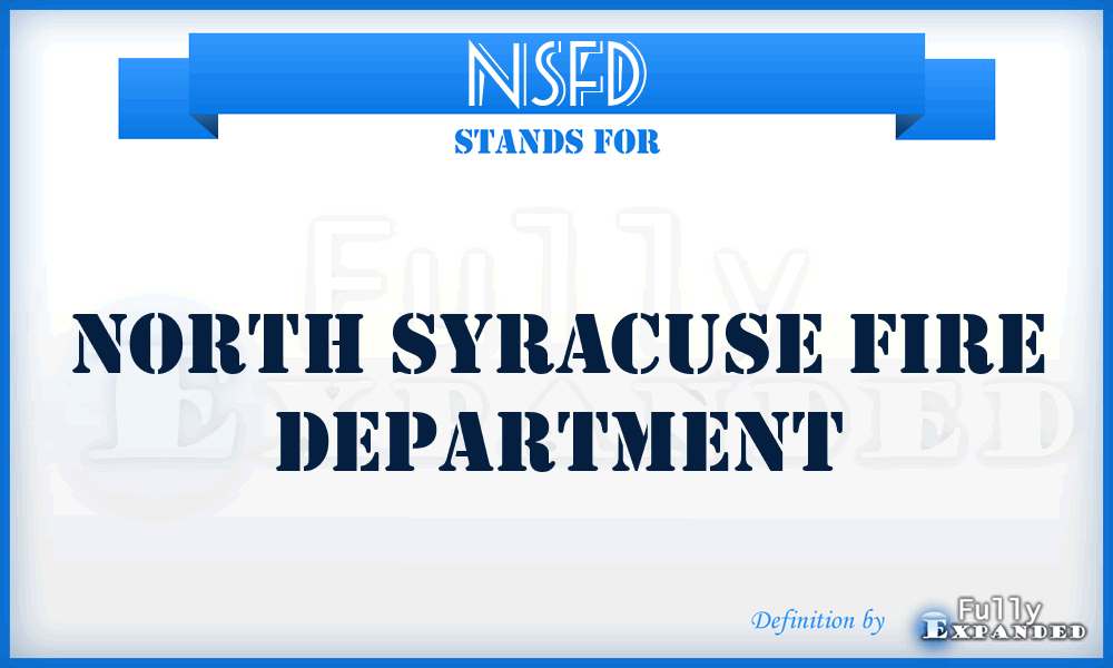 NSFD - North Syracuse Fire Department