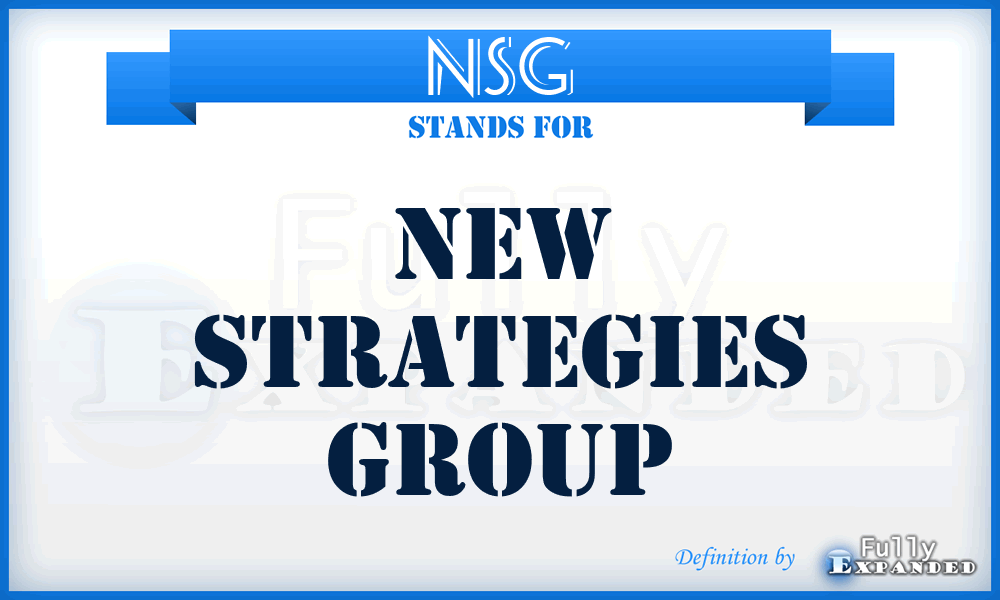 NSG - New Strategies Group