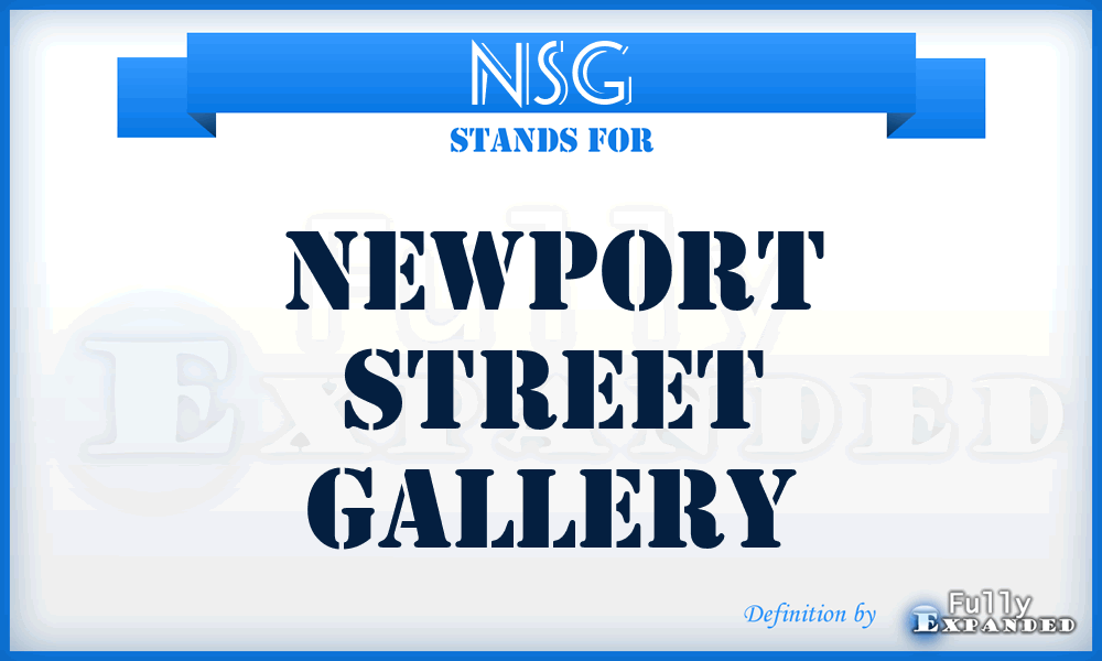 NSG - Newport Street Gallery