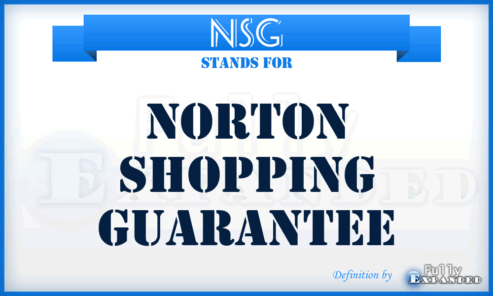 NSG - Norton Shopping Guarantee