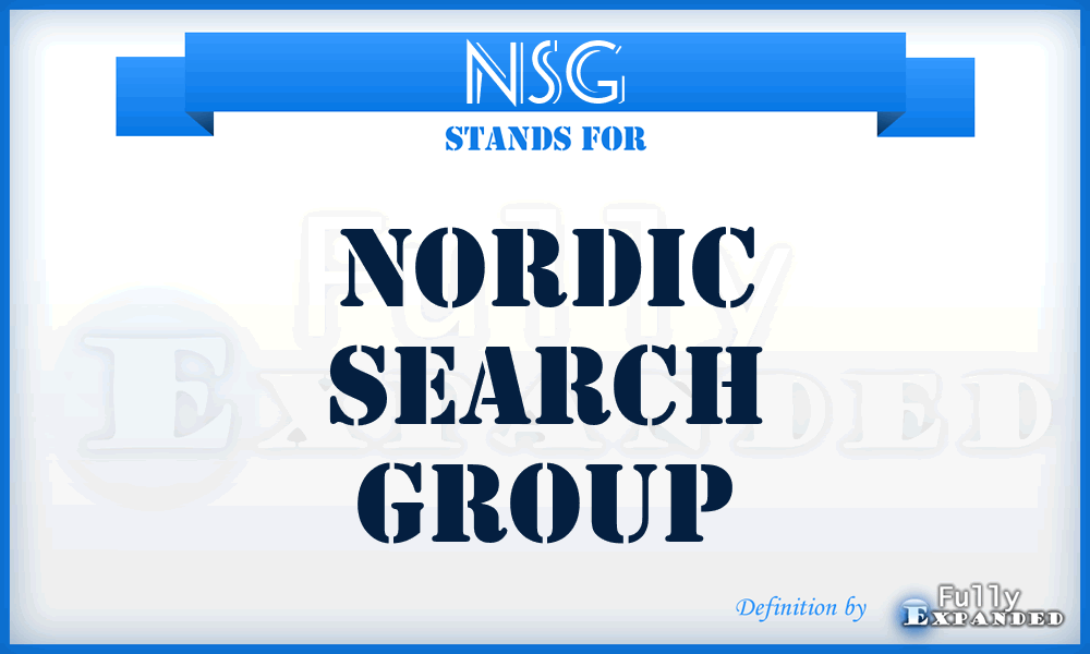 NSG - Nordic Search Group