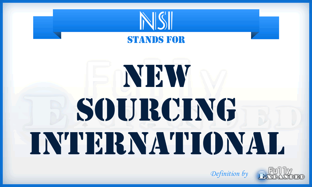 NSI - New Sourcing International