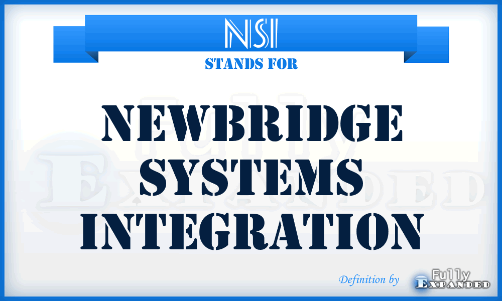 NSI - Newbridge Systems Integration