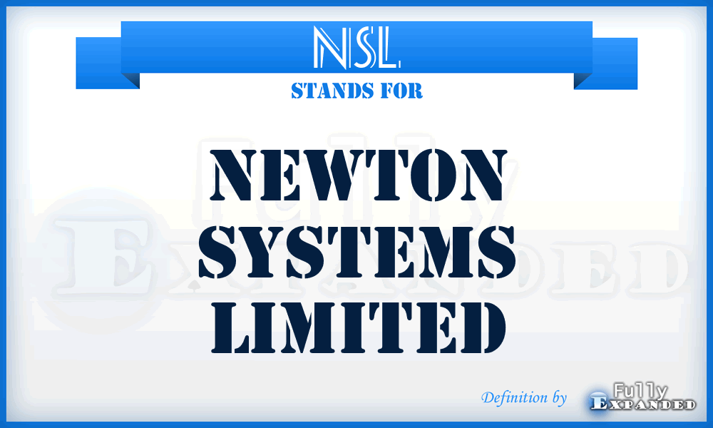 NSL - Newton Systems Limited
