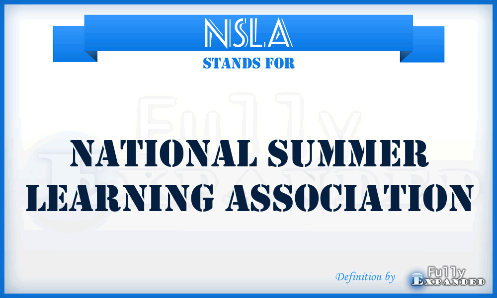 NSLA - National Summer Learning Association