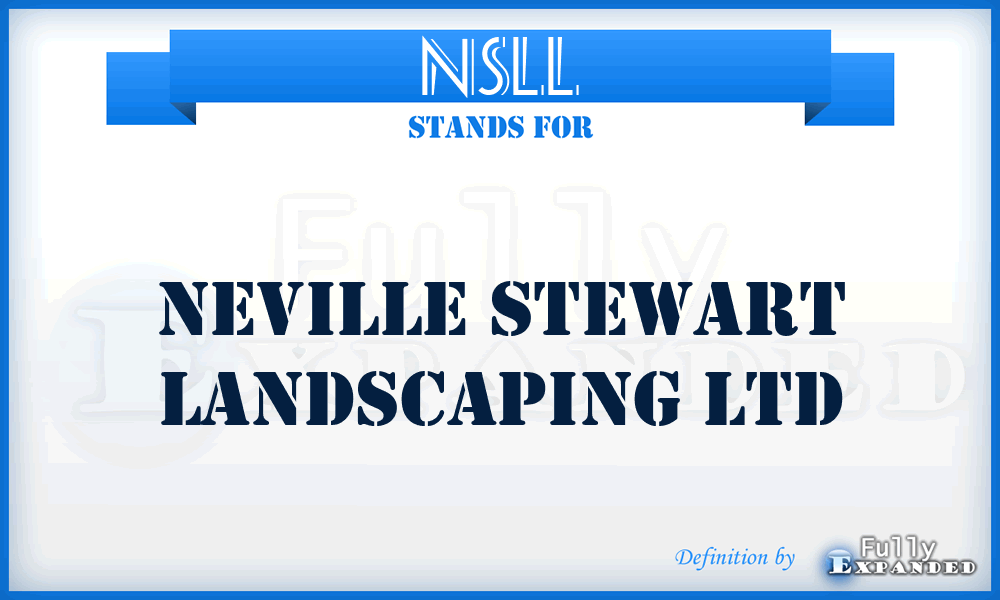 NSLL - Neville Stewart Landscaping Ltd