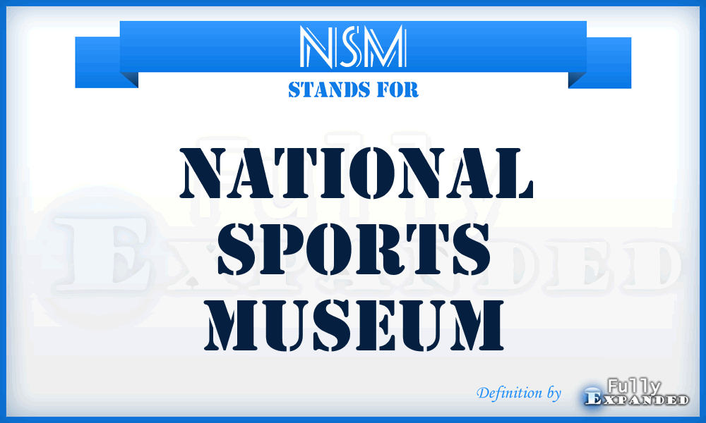 NSM - National Sports Museum