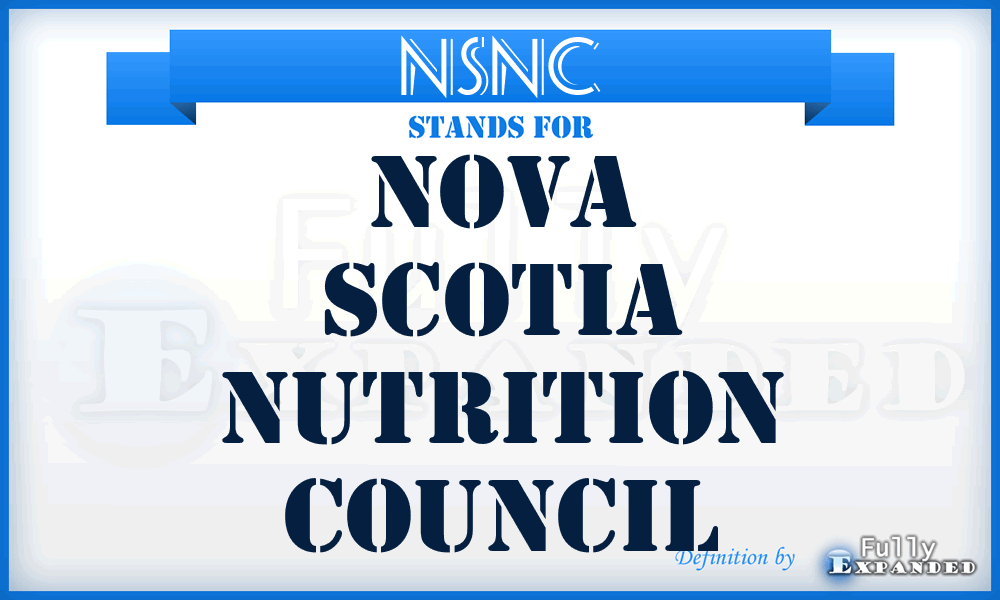 NSNC - Nova Scotia Nutrition Council
