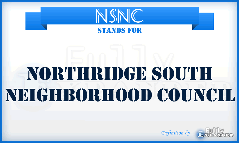 NSNC - Northridge South Neighborhood Council