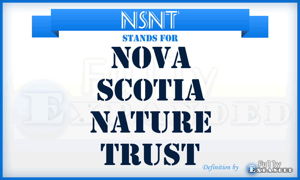 NSNT - Nova Scotia Nature Trust