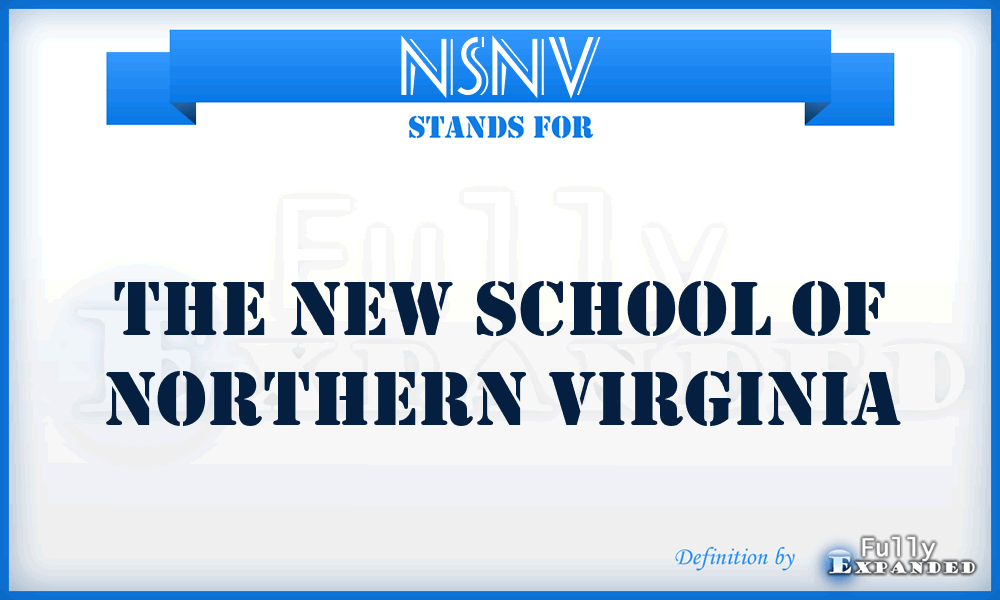 NSNV - The New School of Northern Virginia