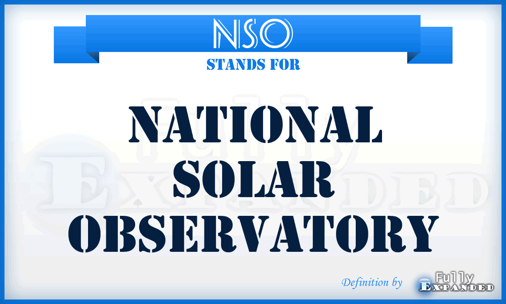 NSO - National Solar Observatory