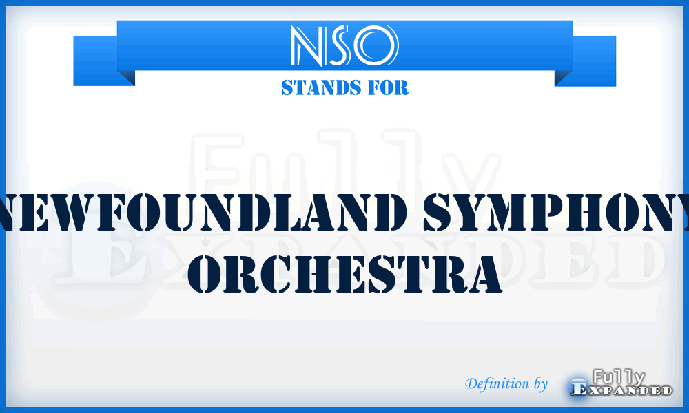 NSO - Newfoundland Symphony Orchestra