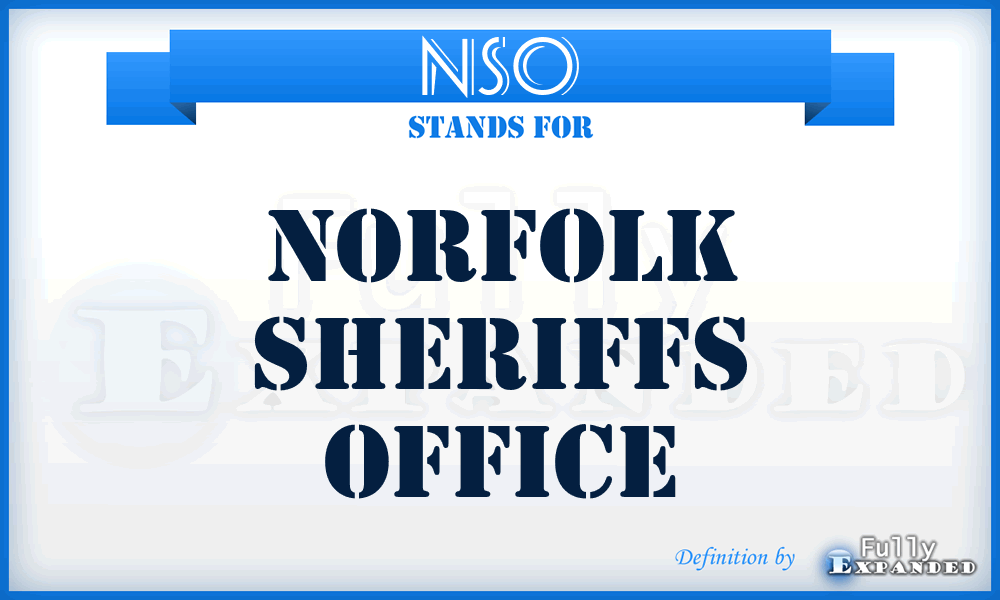 NSO - Norfolk Sheriffs Office