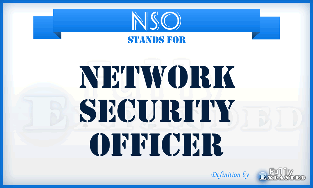 NSO - network security officer