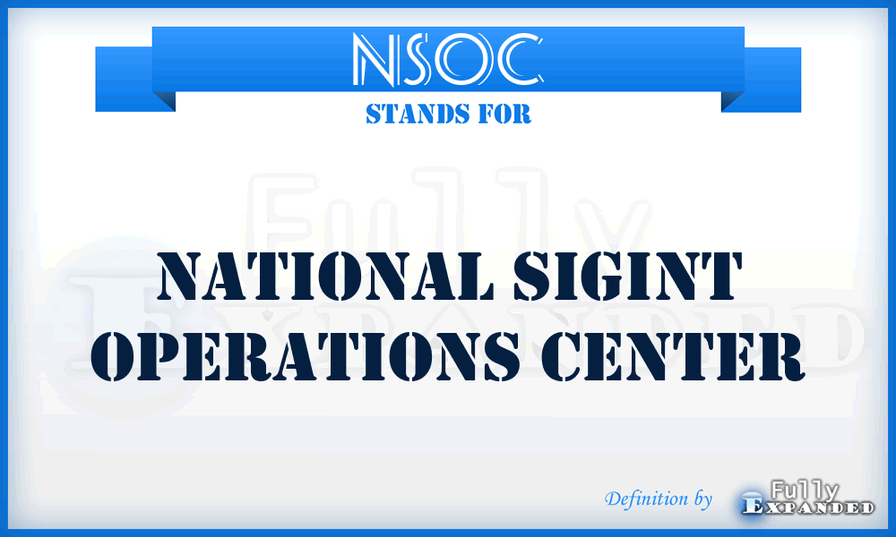 NSOC - National SIGINT Operations Center