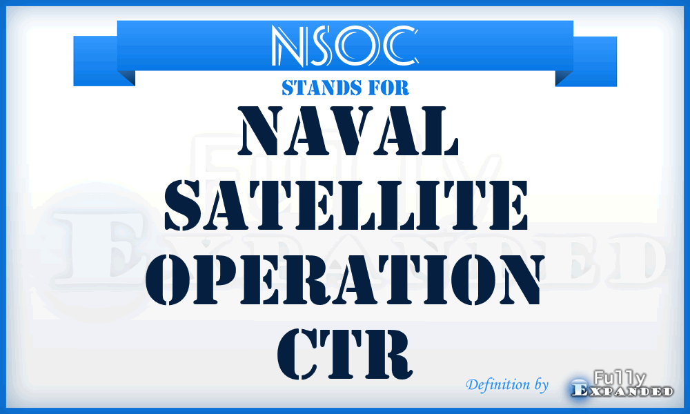NSOC - Naval Satellite Operation Ctr