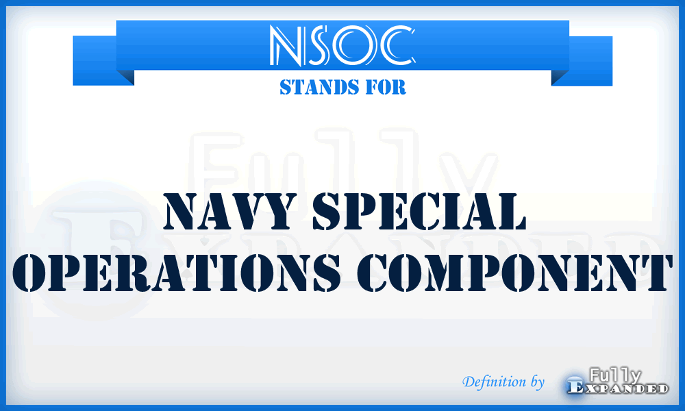 NSOC - Navy Special Operations Component