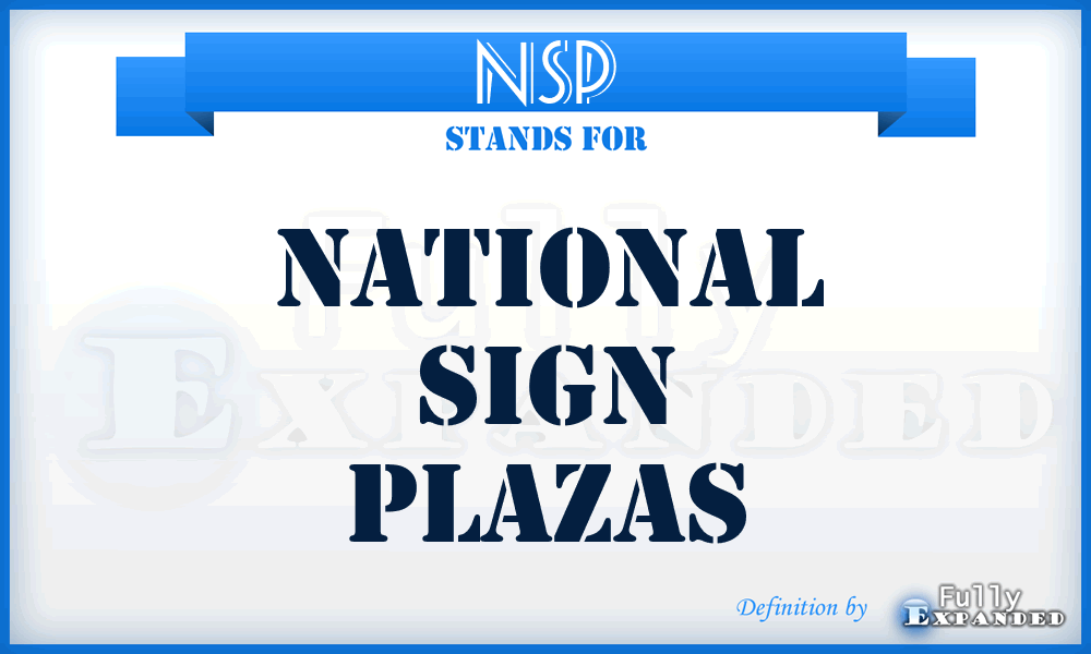 NSP - National Sign Plazas