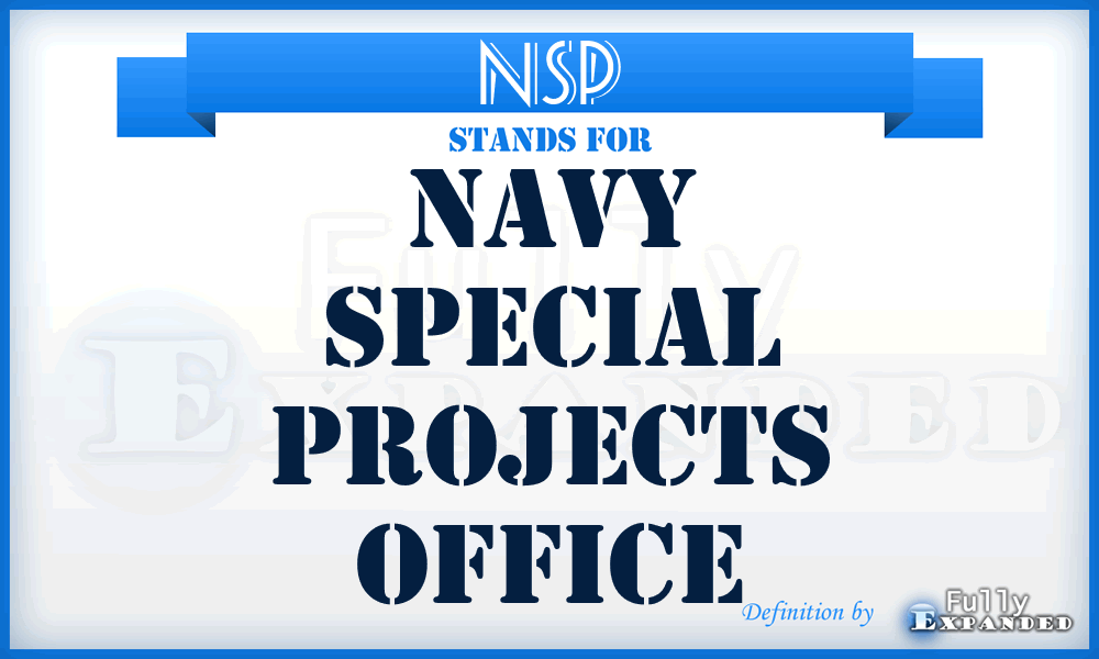 NSP - Navy Special Projects office