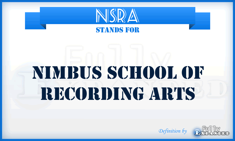 NSRA - Nimbus School of Recording Arts