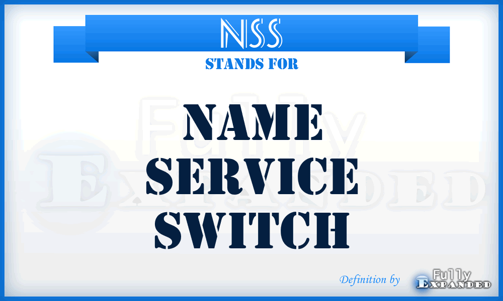 NSS - Name Service Switch