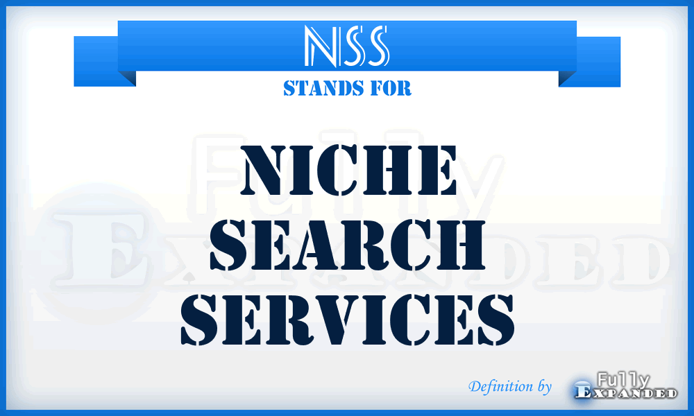 NSS - Niche Search Services