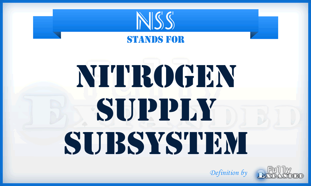 NSS - Nitrogen Supply Subsystem