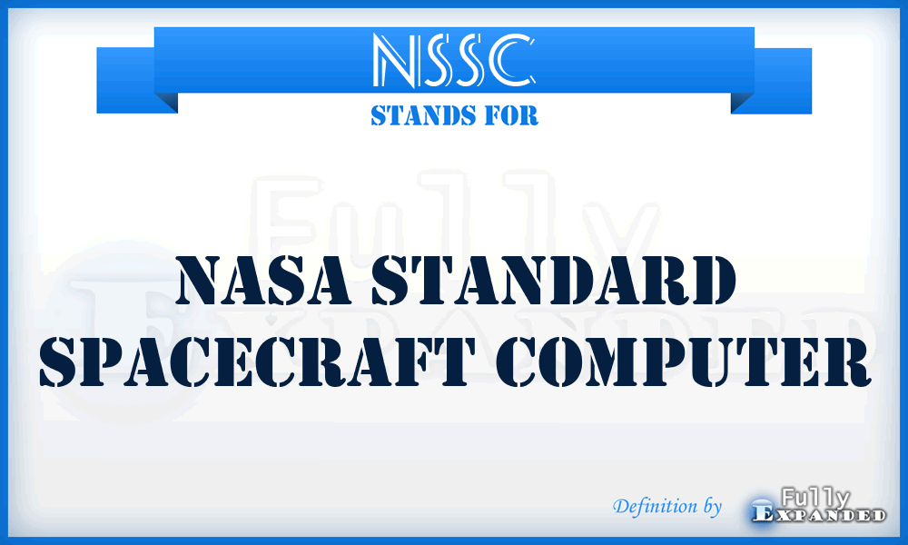 NSSC - NASA Standard Spacecraft Computer