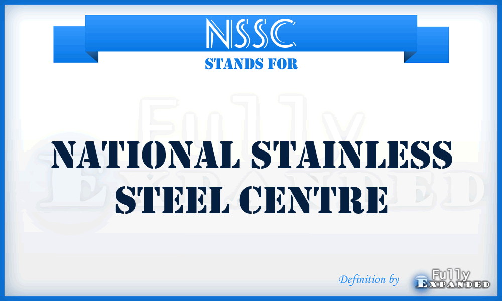 NSSC - National Stainless Steel Centre