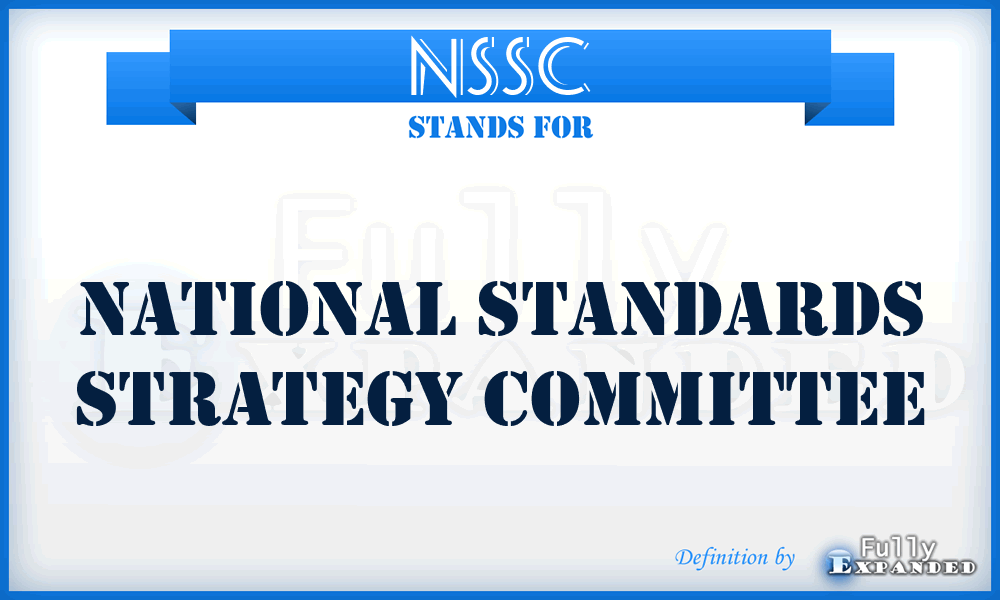 NSSC - National Standards Strategy Committee