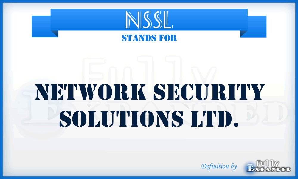 NSSL - Network Security Solutions Ltd.