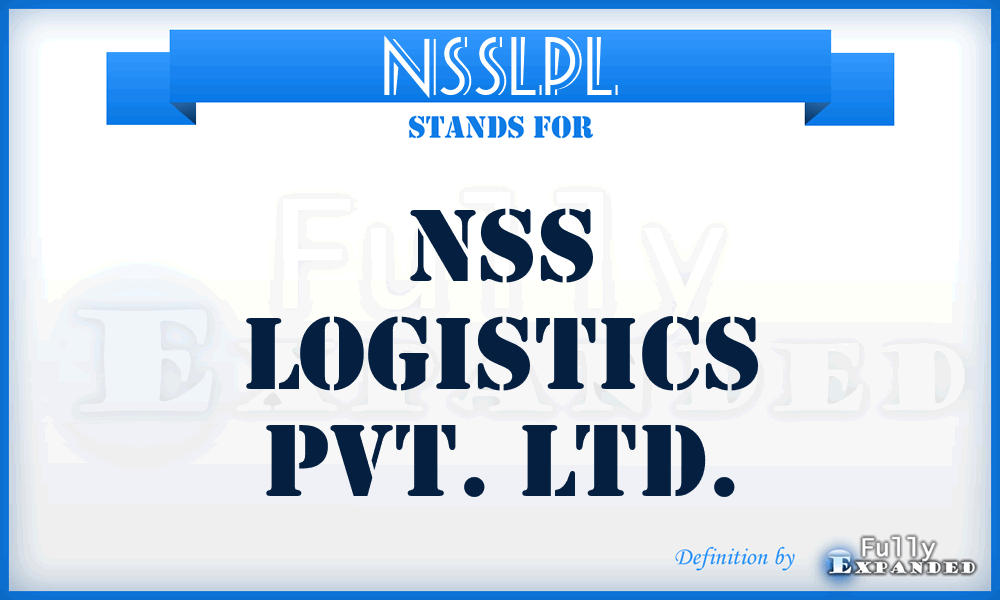 NSSLPL - NSS Logistics Pvt. Ltd.