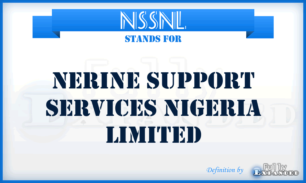 NSSNL - Nerine Support Services Nigeria Limited