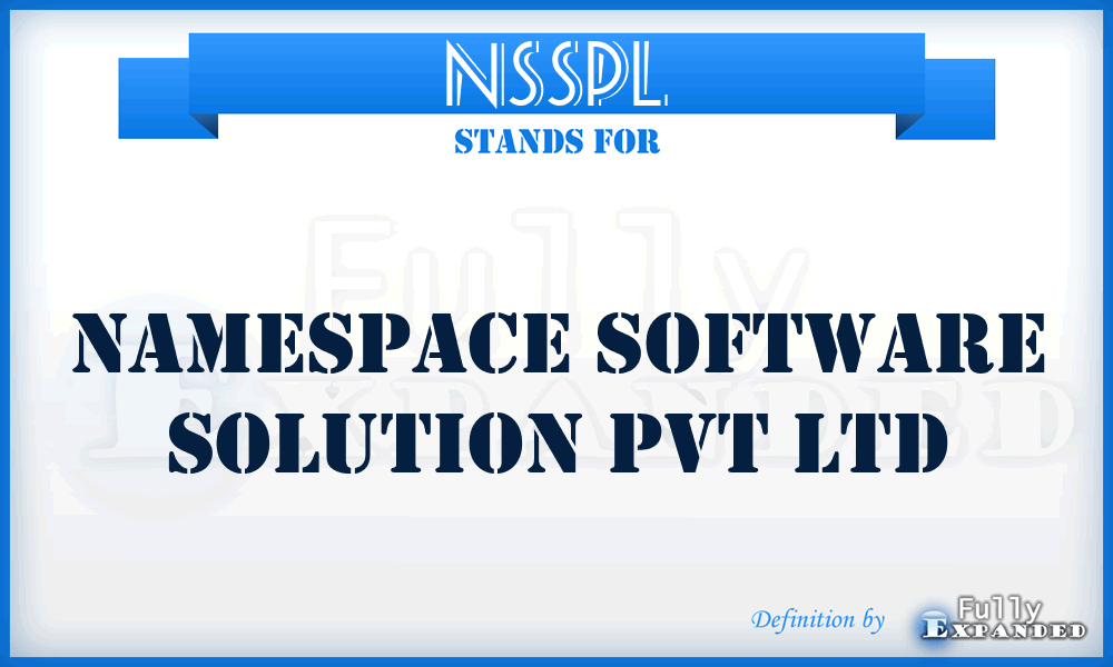 NSSPL - Namespace Software Solution Pvt Ltd