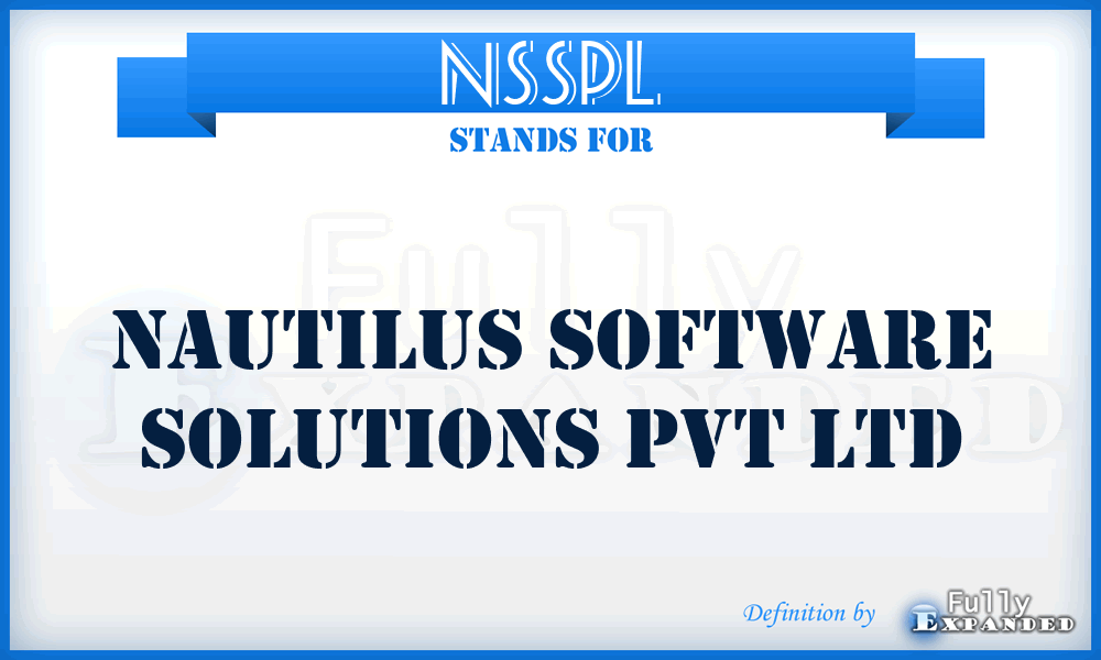 NSSPL - Nautilus Software Solutions Pvt Ltd