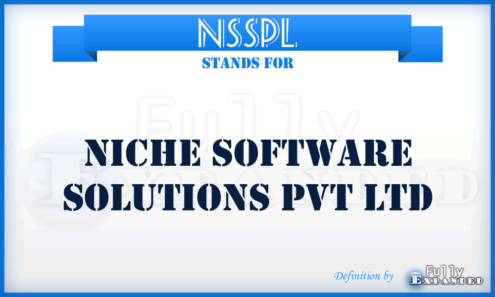 NSSPL - Niche Software Solutions Pvt Ltd