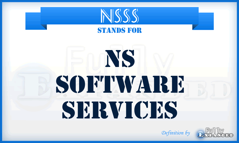 NSSS - NS Software Services