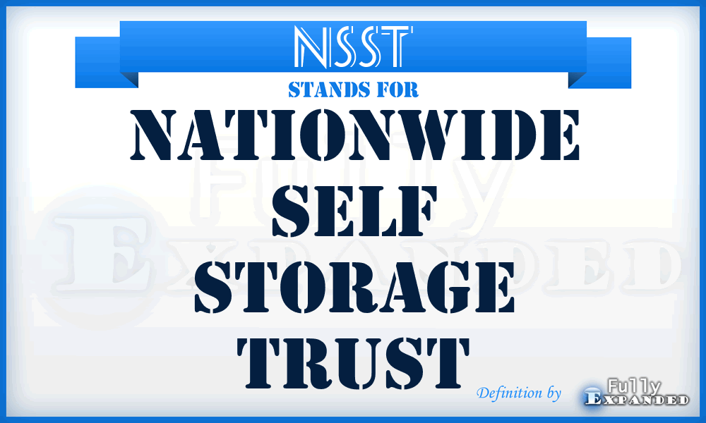 NSST - Nationwide Self Storage Trust