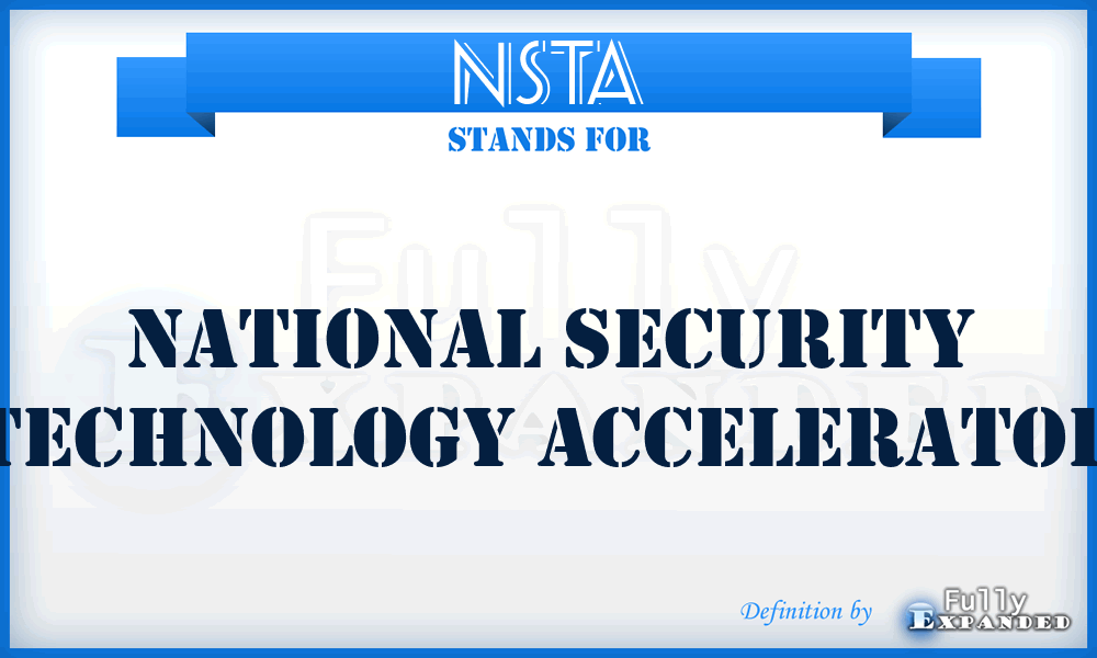 NSTA - National Security Technology Accelerator