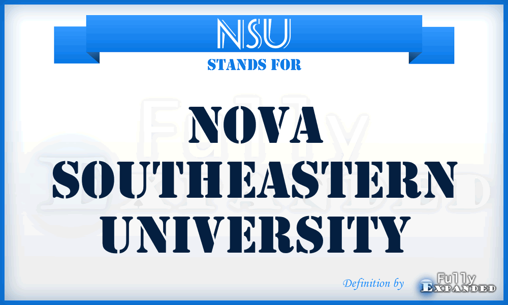 NSU - Nova Southeastern University