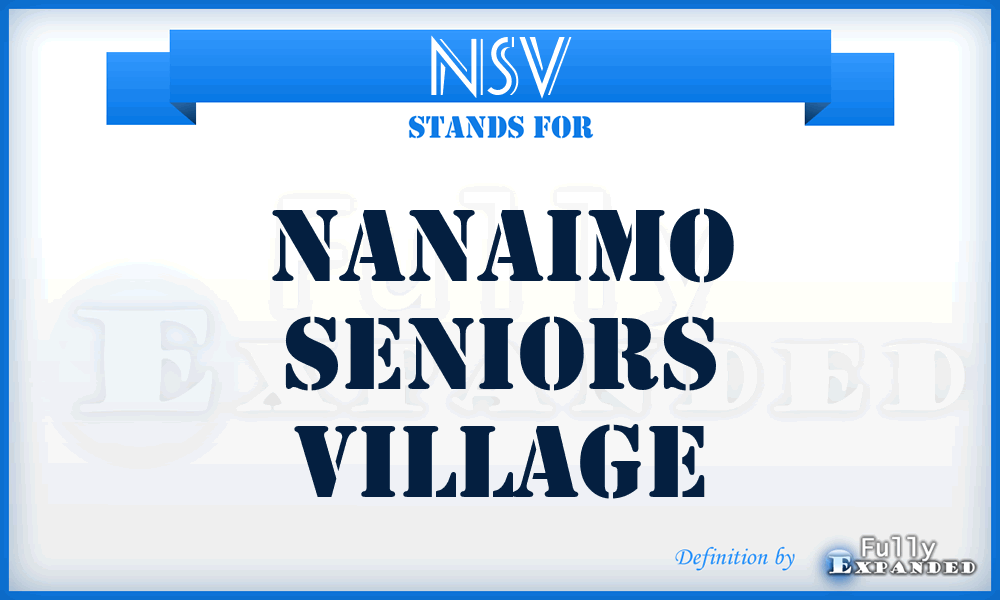 NSV - Nanaimo Seniors Village