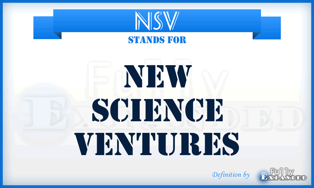 NSV - New Science Ventures