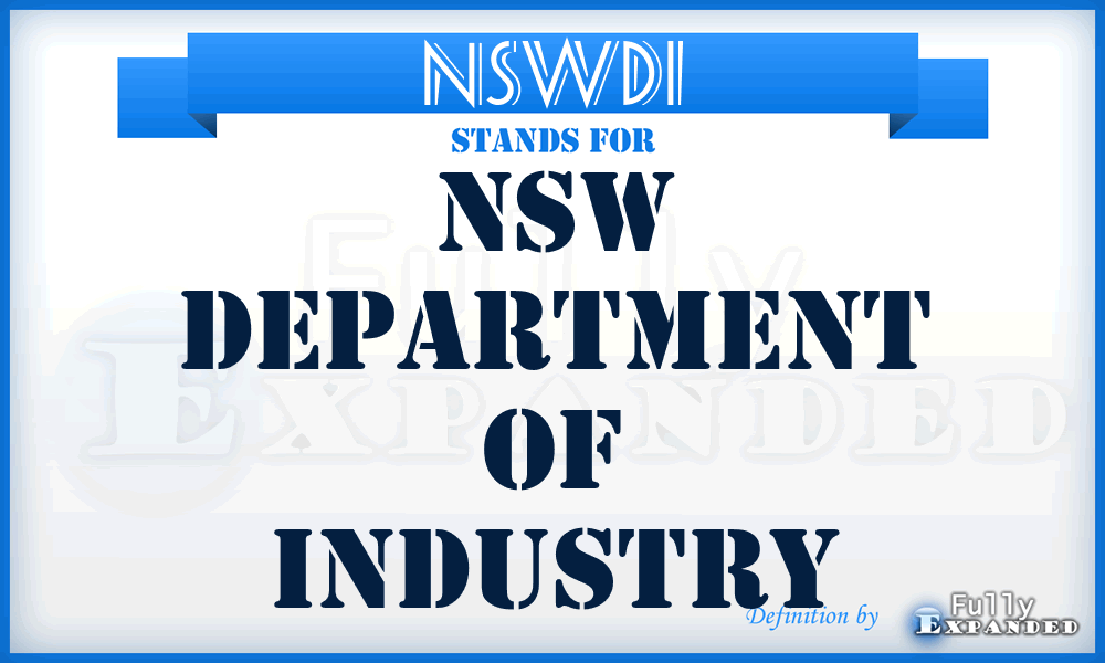 NSWDI - NSW Department of Industry